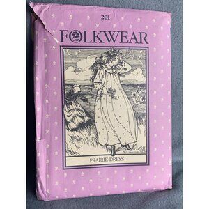 Folkwear 201 Prairie Dress Sewing Pattern Womens Sizes Small to Large Vintage